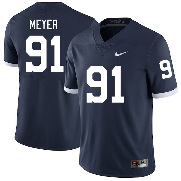 Men #91 Chase Meyer Penn State Nittany Lions College Football Jerseys Stitched-Retro